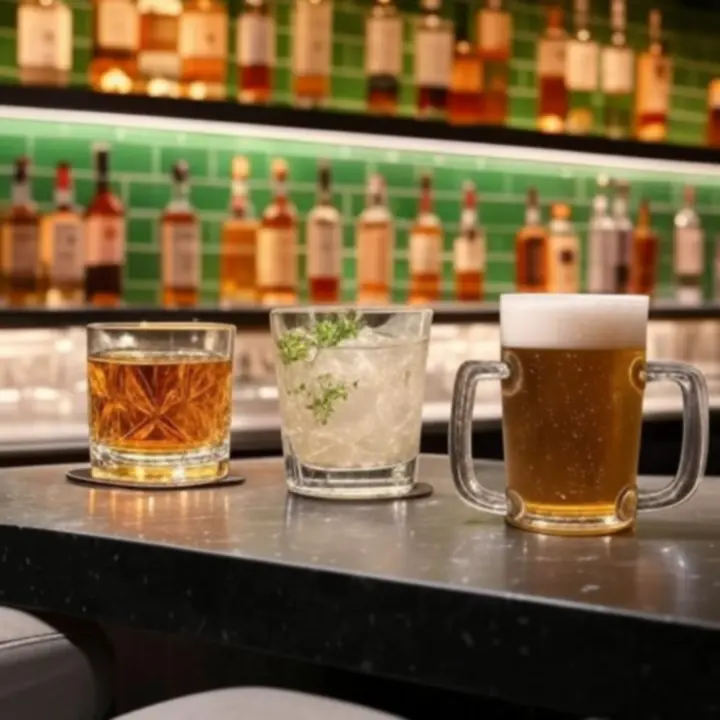 Eleganckie koktajle serwowane w krystalicznych szkłach