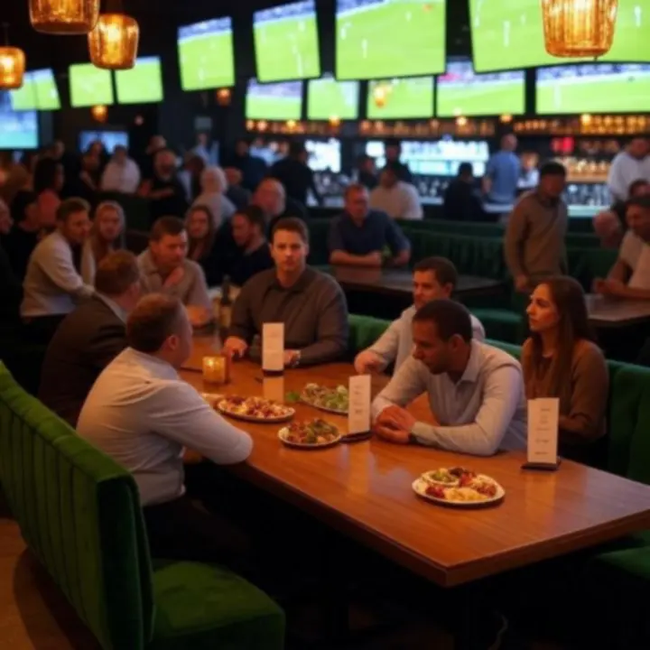 Główne ekrany kina w LoftWingss podczas transmisji meczu